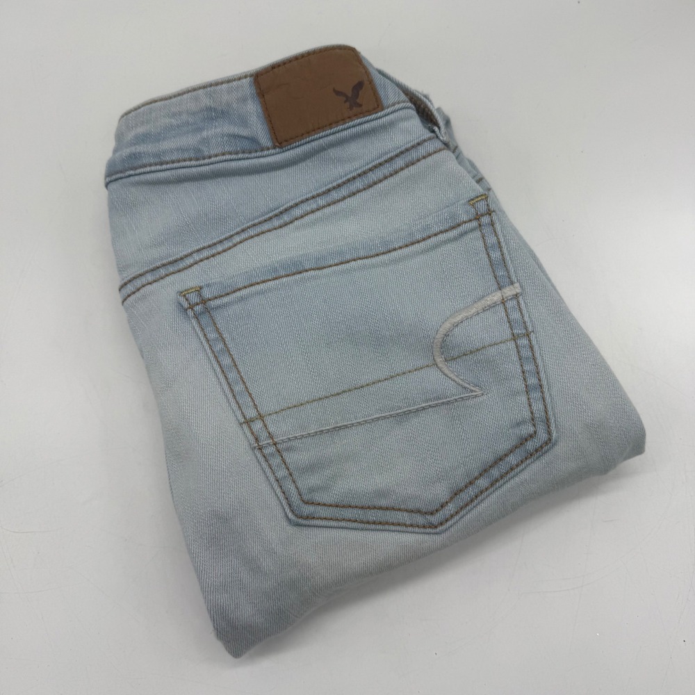American Eagle Jeggings Womens 0 Short Light Blue Super Stretch Denim Jeans
